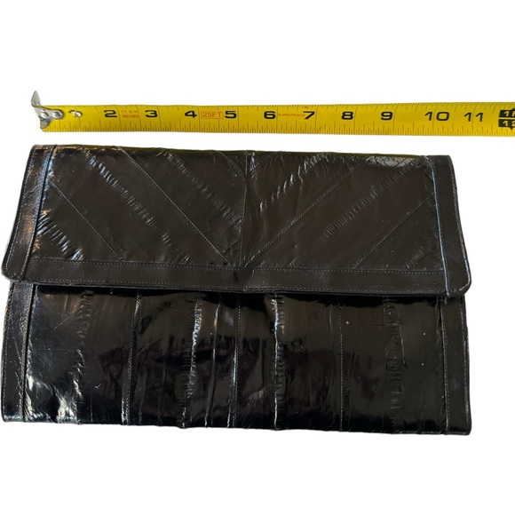 Vintage Black Eel skin clutch - Picture 3 of 8